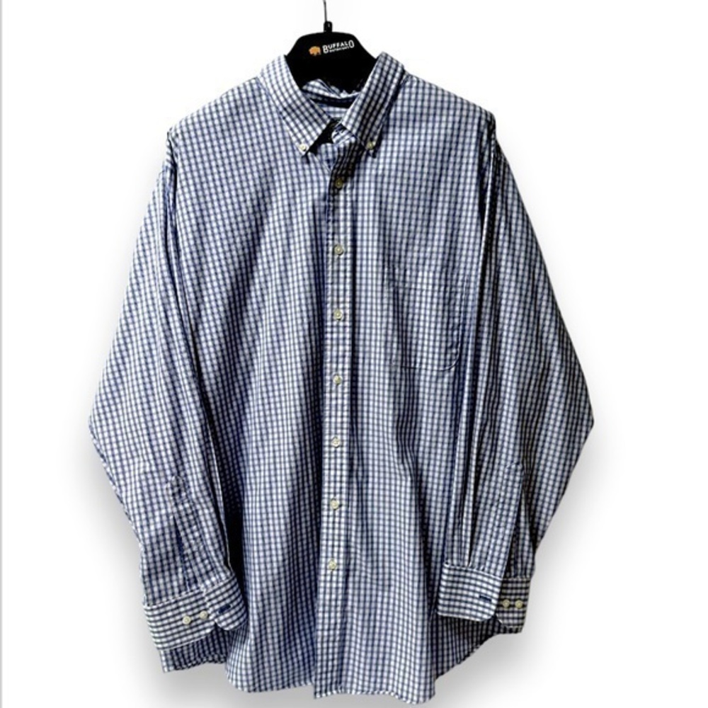 Izod all over stretch‎ big fit mens button down long sleeve shirt 18.5 34/35
